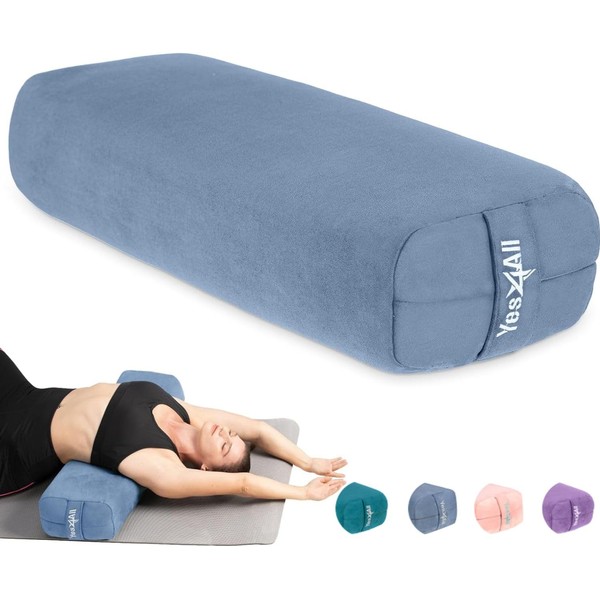 Yes4All Triple-Layer Sponge Yoga Bolster Pillow for Restorative Yoga &