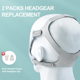 2Pack Replacement Headgear are compatible with WISP, Standard Mask Straps, Snugly Fit and Reduce Air Leaks, Frame and Clip Not Included, Great-Value Supplies by AirSmart.