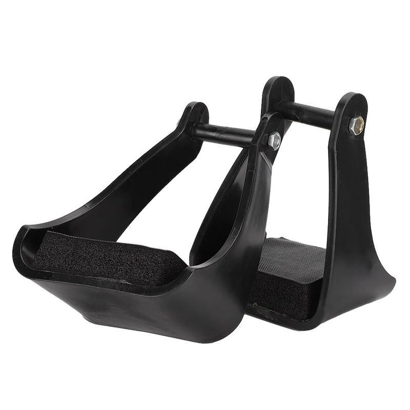 POM Plastic Stirrups Western Horse Riding Safety Saddle Trail Black