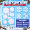 116PCS Adornos Navideños para Ventanas, Navideñas Copos de Nieve