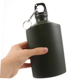 Toddmomy flat bottle travel bottle kettle flat kettle travel field outdoor product carry camping Water bottle Metal Flat Aluminum aluminum alloy aluminum on foot Accessories