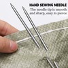 WONVOC Long Sewing Needles, 5 Sizes - 3.5/3.9/4.9/5.9/6.9'', Stitching Needles,