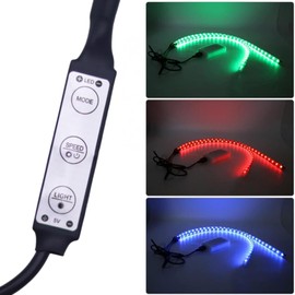 FOVNOT LED Lights for Scooter, 4 Pcs Electric Scooter Strip Light Battery Operated Scooter LED Lights Colorful Can Be Cropped Scooter Lights Chassis Decorative Scooter Light Lamp for Night Riding