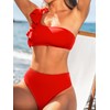 CUPSHE Women's Bikini Sets Two Piece Swimsuit One Shoulder High