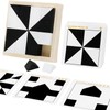 Hidden Children's Blocks Black and White 3D Geometric Block Puzzles