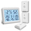 ORIA Indoor Outdoor Thermometer, Digital Hygrometer Thermometer with 3 Sensors,