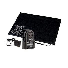 Bed Alarm for Elderly Adults - 24" x 36" Floor Mat Sensor with 80-120 dB Patient Alarm Monitor and ACDC Power Adapter - Bed Alarms and Fall Prevention for Dementia Patients and Fall-Risk Seniors