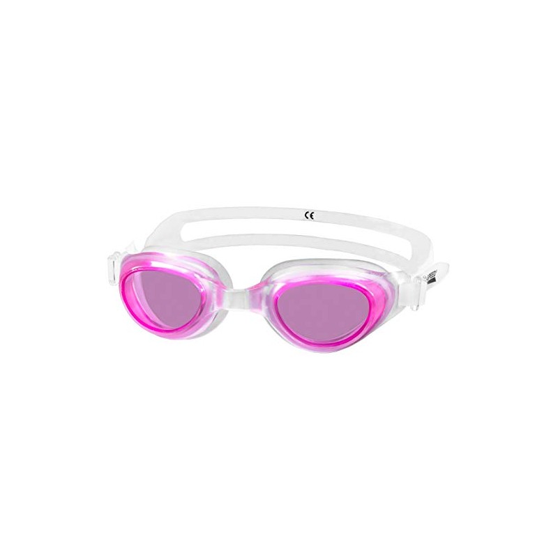 Aqua-Speed Men's Agila Jr Youth and Kids Swim Goggles, Transparent/Pink