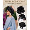 100% Mulberry Silk Bonnet for Sleeping Women Silk Hair Bonnet