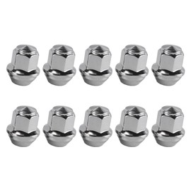 Enwye 10PCS Wheel Nut M14x1.5 Hex 21mm Side 37mm Length Silver Steel for Automotive Applications