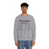 Therapist Nutrition Facts Sweatshirt Gift for Therapists Cozy Crewneck for