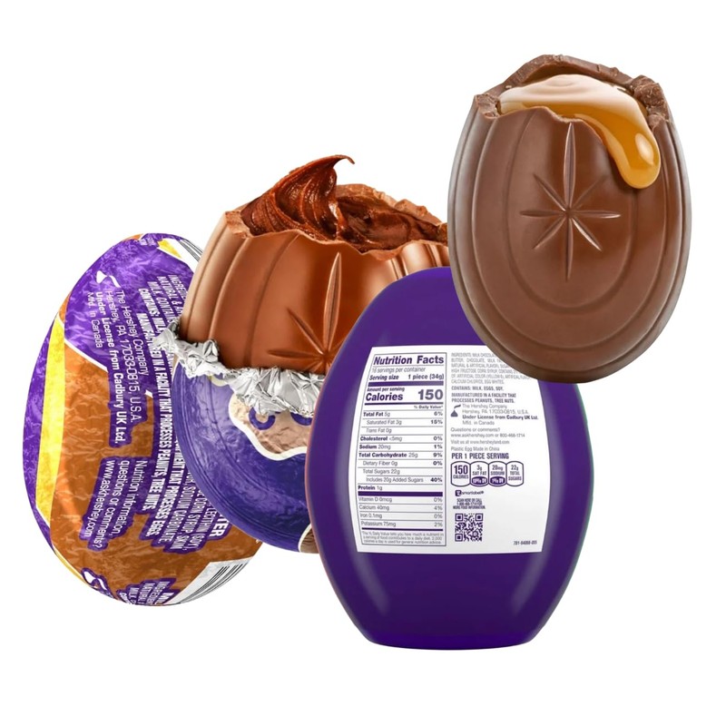 Caramel, Creme & Chocolate Eggs Candy, Individually Wrapped Easter Candy,