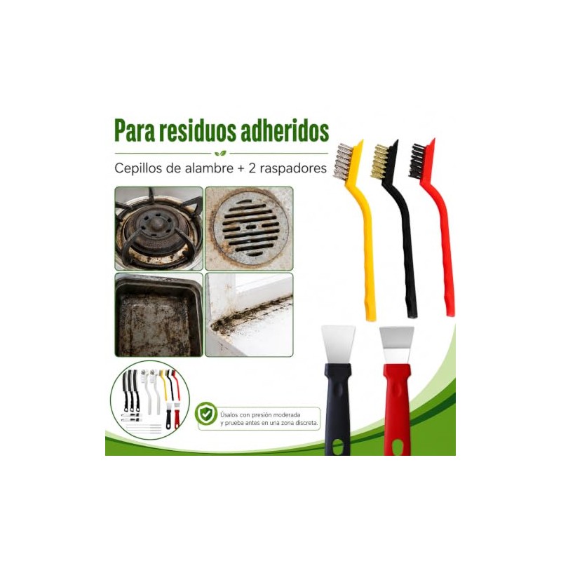 Cepillo de Limpieza 16 Piezas, Kit para Grietas, Cocina, Baño