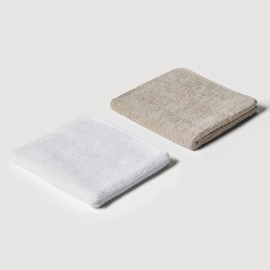 JAJU [JAJU] Quick-Drying Bamboo Face Towel 10pcs 35x75cm White, Beige