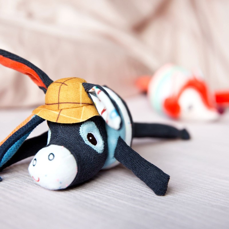 Lilliputiens 83172 Fabric Wind-Up Figure Mini Dancer Ignace Donkey