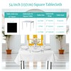 WedDecor White Square Tablecloth 54 x 54 inch Polyester Linen