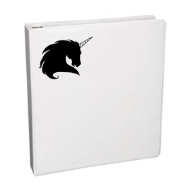 Bargain Max Decals Unicorn Head Silhouette Decal Notebook Car Laptop 5.5" (Black)