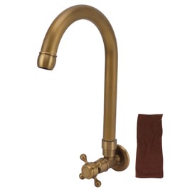 Garden Outdoor Faucet Antique In Wall Frost Crack Prevention 360 Degree Rotation Single Cold Water Faucet Tap Round Mouth