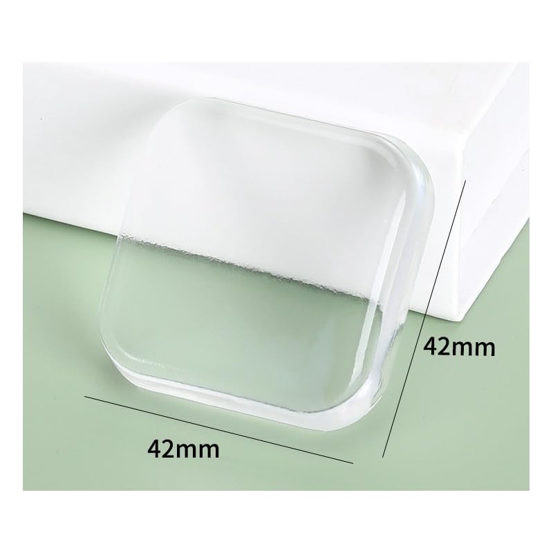 WLERIR Clear Door Knob Wall Protector, 6 Pack, Self-Adhesive Rubber