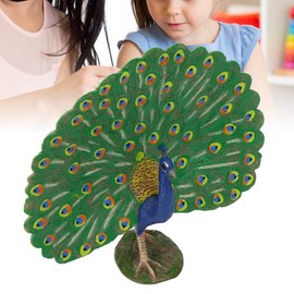 ANGGREK Home Decor Eco-Friendly Kids Toy Peacock Model Peacock Ornament for Home Office (M-1434 Peacock)