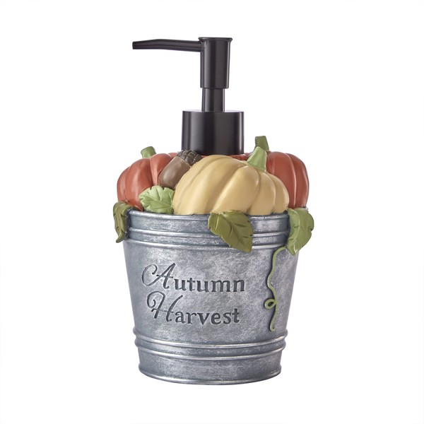SKL Home by Saturday Knight Ltd. Harvest Bucket Soap/Lotion Dispenser,Dove Gray