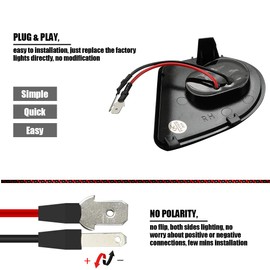 ROCCS 2x LED Side Mirror Puddle Light Assembly Compatible with 2010-2019 Dodge Ram 1500 2500 3500 4500 5500 Lights, 6000K White