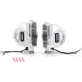 FARBIN Stainless steel waterproof horn, 12V car horn with base bracket, sailboat, yacht