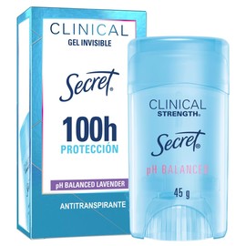 SECRET, Desodorante Mujer, Clinical Strength, Desodorante Clinical, Gel Invisible, PH Balanced, 45 GR                                                 
