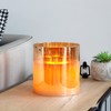 JHY DESIGN Large Moving 3 Wicks Battery Candle with 6-Hour