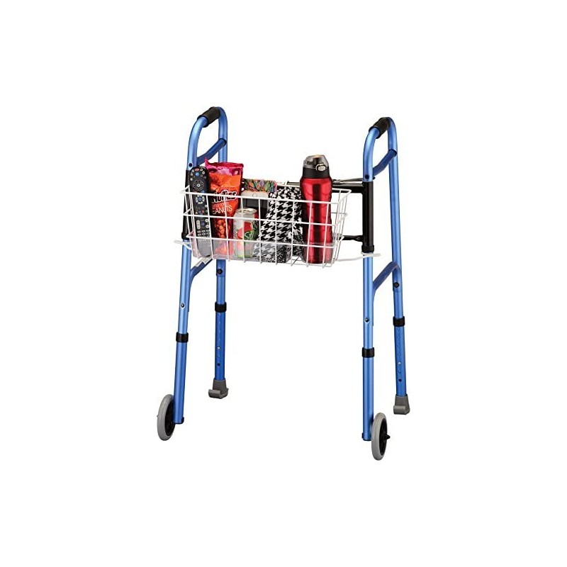 NOVA Folding Walker Basket with Cup Holder Bottom Liner Insert,