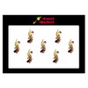 Comet Busters Long Fancy Maroon and Golden Bindi (BIN581)