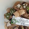 Southern Charm Magnolia Wreath - Black Green Burlap Spring Decor
