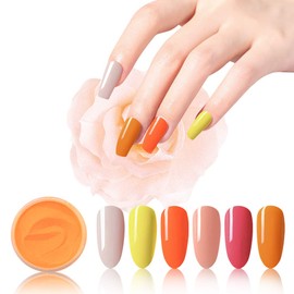 28g / Box Sehr feines Tauchpulver Frühling Sommer Warme Farben Rot Orange Gelb Farbe Nägel Tauchpulver Wie Gel Nagellack Natural Dry (No.110)