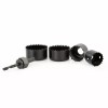 HYPER Tough 5 Pc Hole Saw Set 3/8" Arbor Carbon