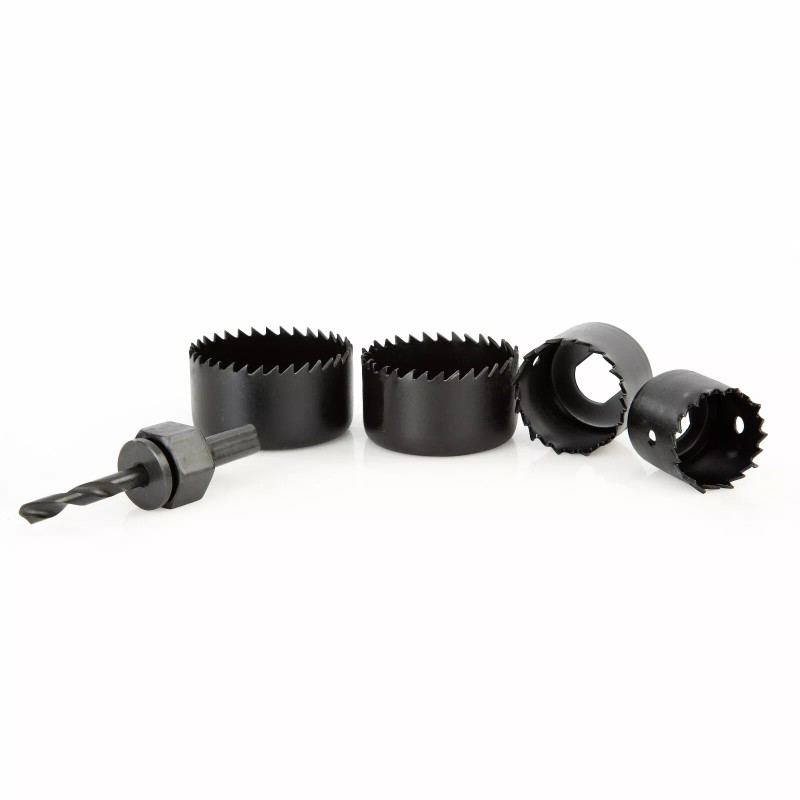 HYPER Tough 5 Pc Hole Saw Set 3/8" Arbor Carbon