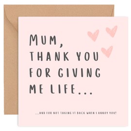 Mothers Day Card - Funny Mothers Day Cards for Mum - Mothers Day Card - Mothers Day Cards - From Daughter Son Both of Us Kids Wife Husband - Cute Sentimental Step Mum Mom Mam - 14cm