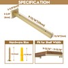 AddGrace 4 Pack Shelf Brackets Wall Mounted Gold Shelf Brackets
