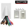 Qianly Cable Pass Through Wall Plate DIY Home Audio Accessories