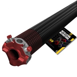 Garage Door Torsion Spring 234x2x27 for Left Side of Garage Door - Torsion Spring for Garage Door Repair Precision E-Coating 5-Year Warranty Minimum 30,000 Cycles (Red Cone)