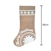 Robelli X-Large Jumbo Hessian Merry Christmas Sack Stocking (90cm)