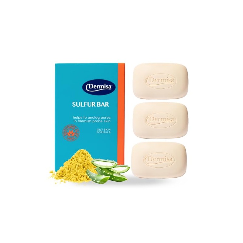 DERMISA BARRA DE JABON DE AZUFRE PARA PIEL GRASA 85GR