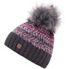 Faera Winter Warm Lined Faux Fur Bobble Hat, Fleece Lining,