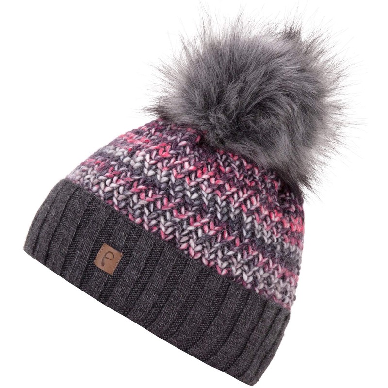 Faera Winter Warm Lined Faux Fur Bobble Hat, Fleece Lining,
