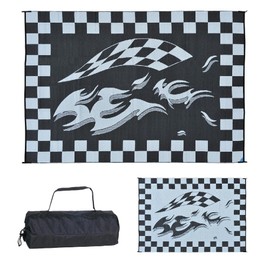 Stylish Camping HA1 Black Checker Flag Mat (8-Feet x 12-Feet)