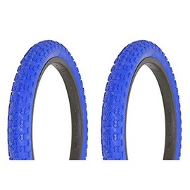 Lowrider Tire Set. 2 Tires. Two Tires Duro 18" x 2.125" Blue/Blue Side Wall HF-143G.
