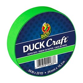 Duck Brand Color Masking Tape: 1 in x 60 ft. (Neon Green)