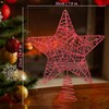Christmas Tree Topper, Red Glitter Star for Christmas Tree, Christmas