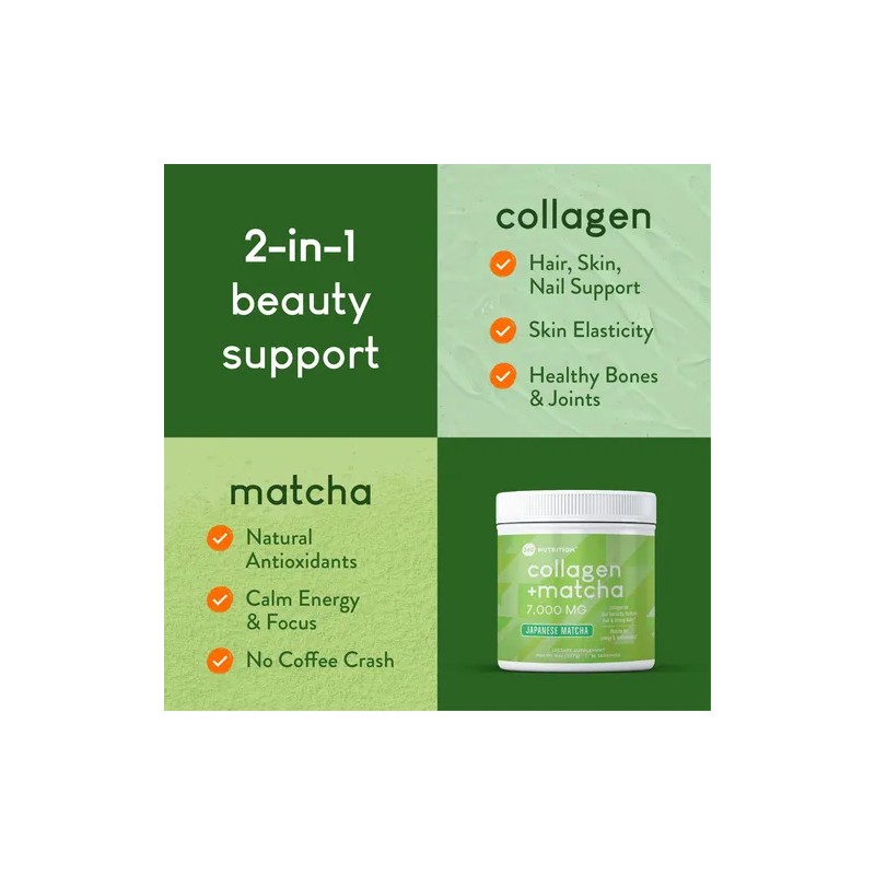 360 Nutrition Colageno Matcha 8oz Polvo