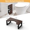 Foldable Toilet Stool, 6" and 7" Wood Poop Stool for
