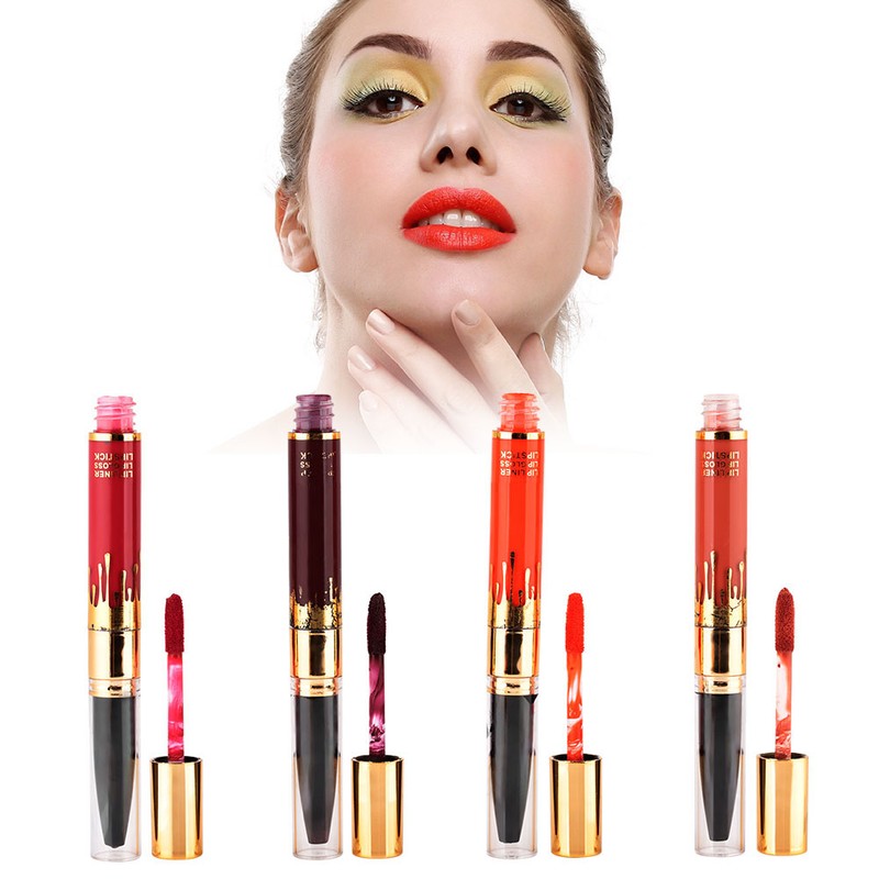 NITRQ 8 Colors2 In 1 Moisturizing Lip Gloss Lip Liner